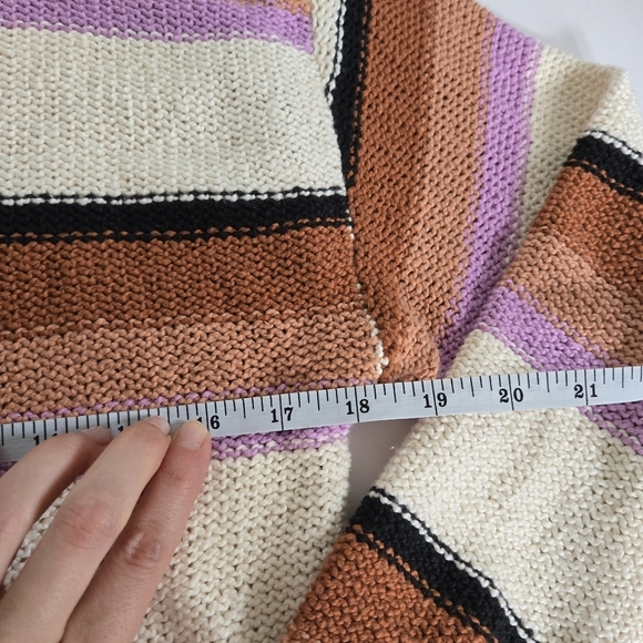 Billabong seeing double retro colors striped crew neck sweater sz Large - Picture 5 of 7